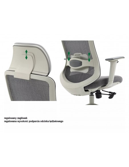 Fotel obrotowy Ergon Szary