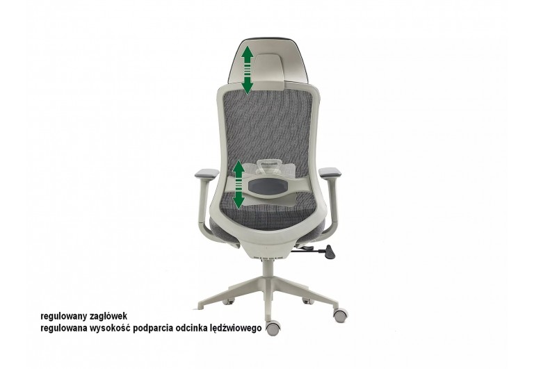 Fotel obrotowy Ergon Szary