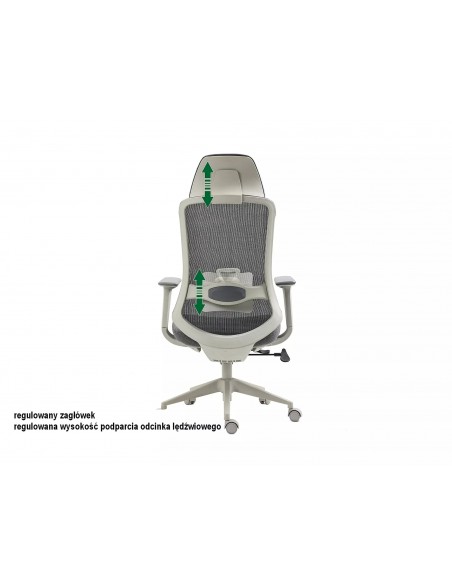 Fotel obrotowy Ergon Szary