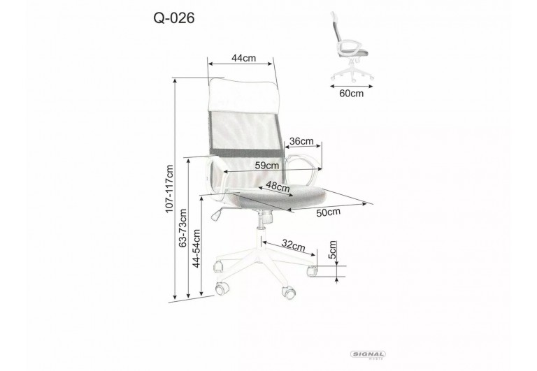 Fotel obrotowy Q-026 Różowy