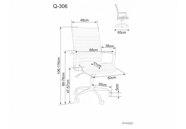Fotel obrotowy Q-306 Czarny