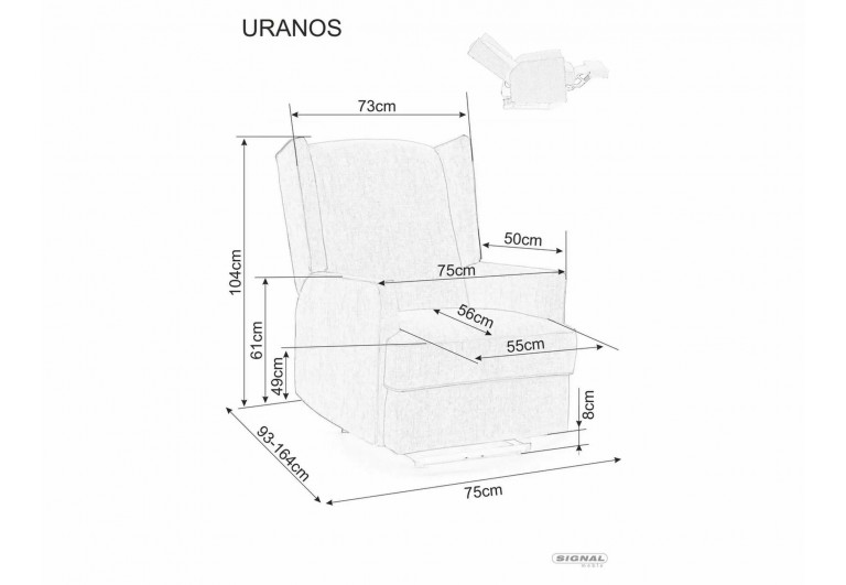 Fotel rozkładany Uranos