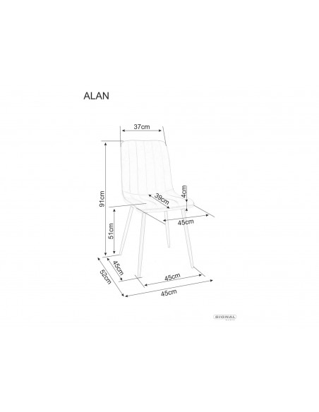 Krzesło Alan Brego Beżowe