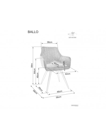 Krzesło Ballo Brego Ciemne Szare