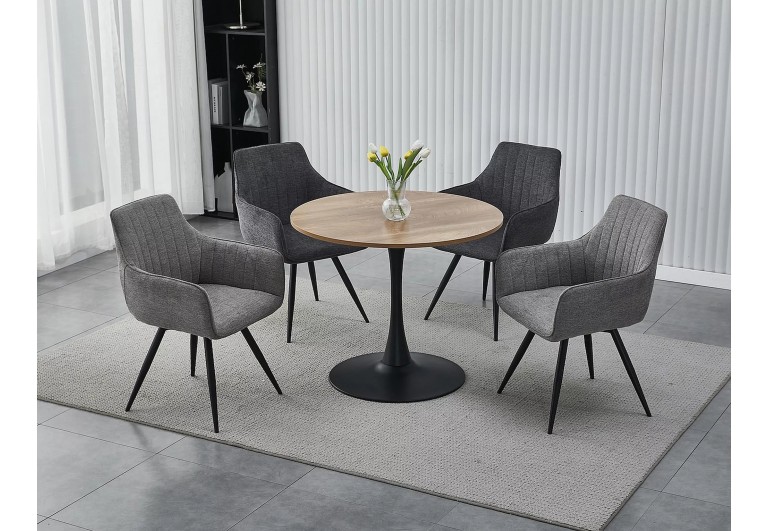 Krzesło Ballo Brego Ciemne Szare