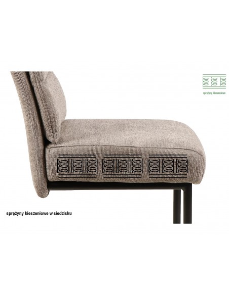 Krzesło Berry Brego Ciemne Szare