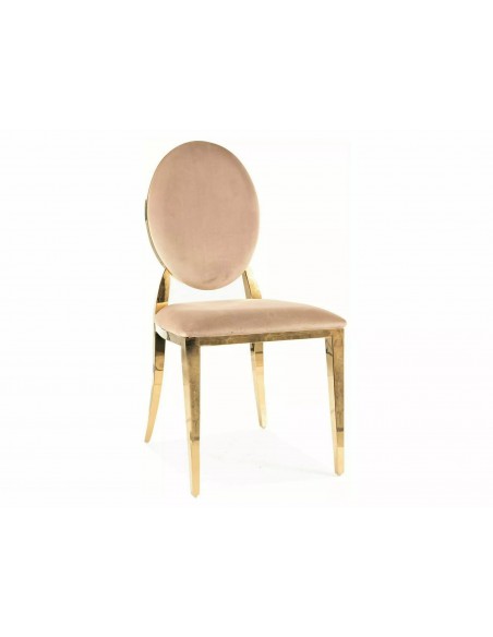 Krzesło King Velvet Beżowe Krzesło King Velvet Beżowe