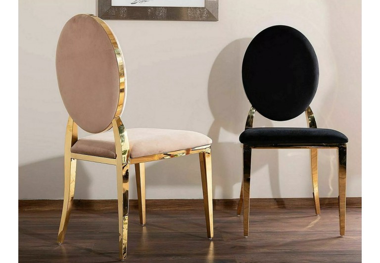 Krzesło King Velvet Beżowe Krzesło King Velvet Beżowe