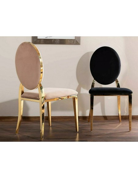 Krzesło King Velvet Beżowe Krzesło King Velvet Beżowe