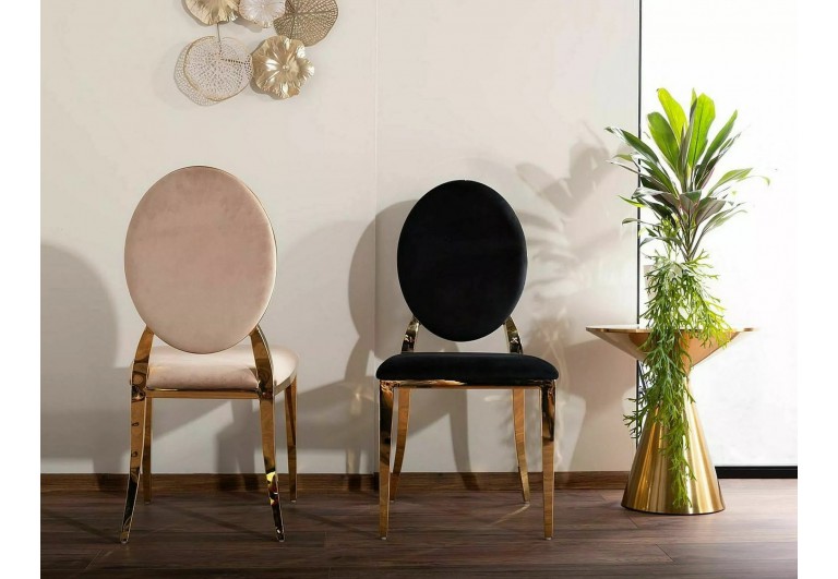 Krzesło King Velvet Beżowe Krzesło King Velvet Beżowe