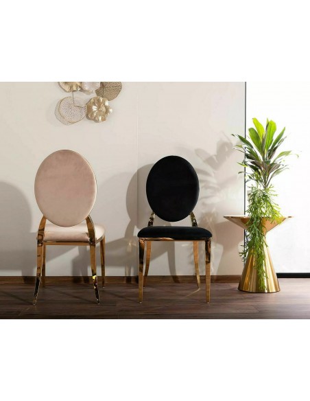 Krzesło King Velvet Beżowe Krzesło King Velvet Beżowe