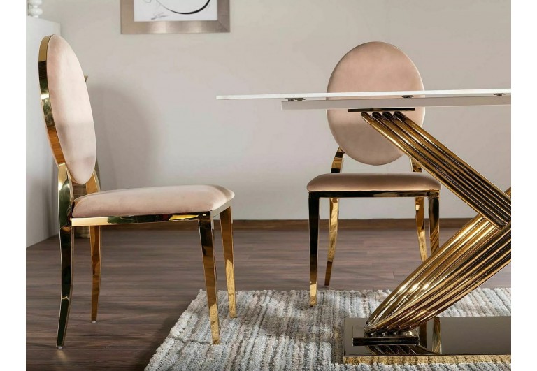 Krzesło King Velvet Beżowe Krzesło King Velvet Beżowe