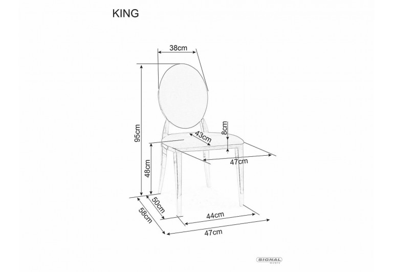 Krzesło King Velvet Beżowe Krzesło King Velvet Beżowe