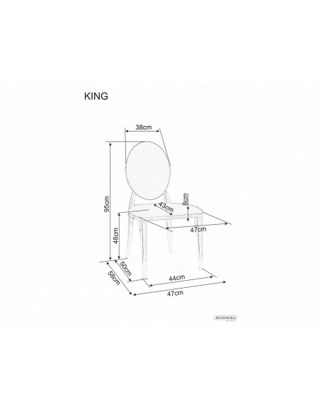 Krzesło King Velvet Beżowe Krzesło King Velvet Beżowe