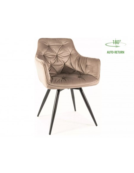 Krzesło Mango Velvet Ciemne Beżowe