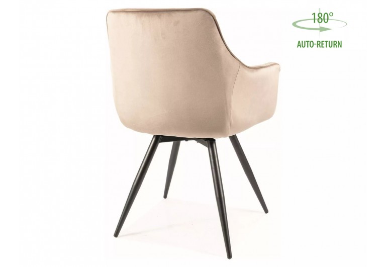 Krzesło Mango Velvet Ciemne Beżowe