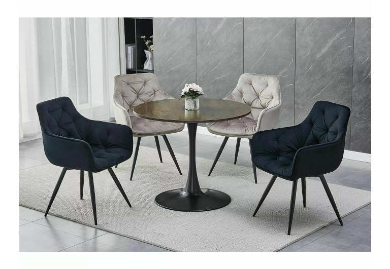 Krzesło Mango Velvet Czarne