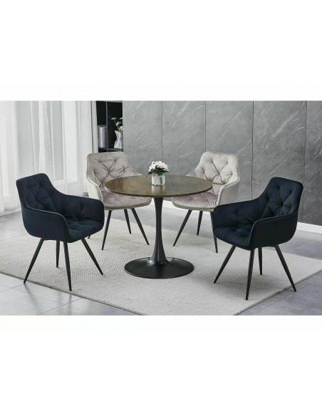 Krzesło Mango Velvet Czarne