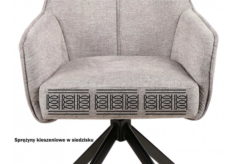 Krzesło Notti Brego Szare