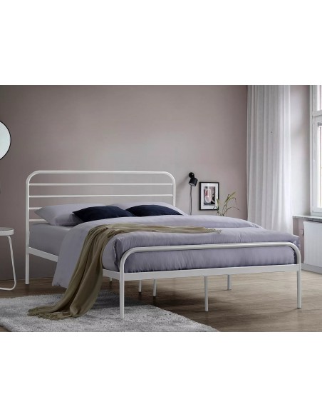 Łóżko metalowe 140 Bolonia Białe Łóżko metalowe 140 Bolonia Białe