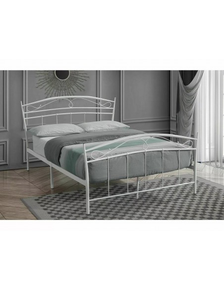 Łóżko metalowe 140 Siena Białe