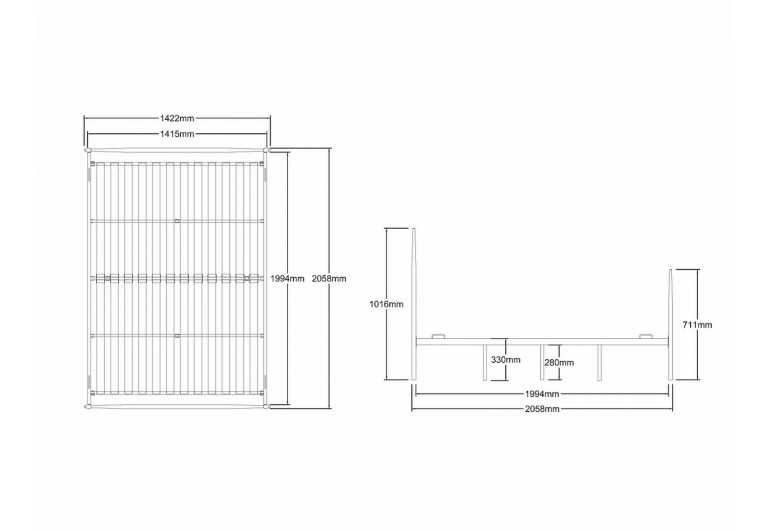 Łóżko metalowe 140 Siena Białe