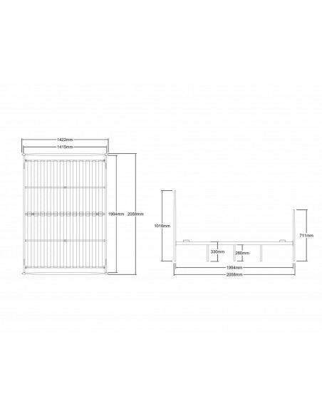 Łóżko metalowe 140 Siena Białe