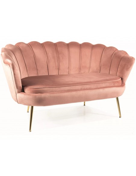 Sofa 2os Camellia 2 Velvet Różowa