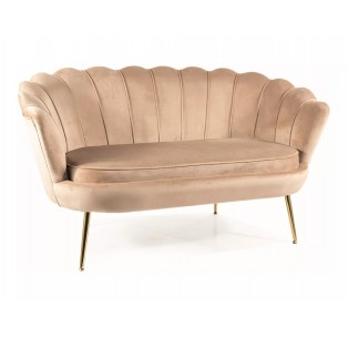 Sofa 2os Camellia 2 Velvet Beżowa