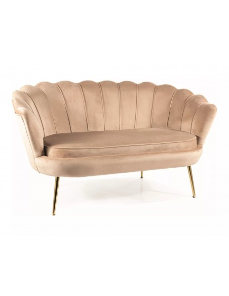 Sofa 2os Camellia 2 Velvet Beżowa