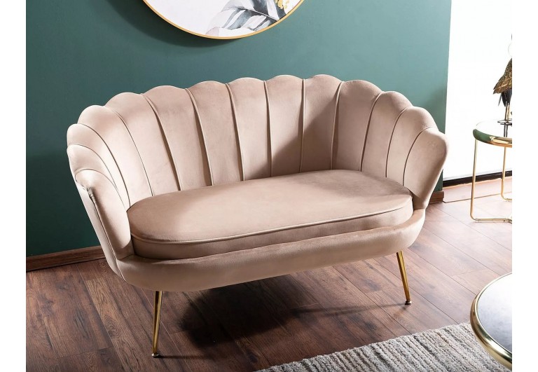 Sofa 2os Camellia 2 Velvet Beżowa