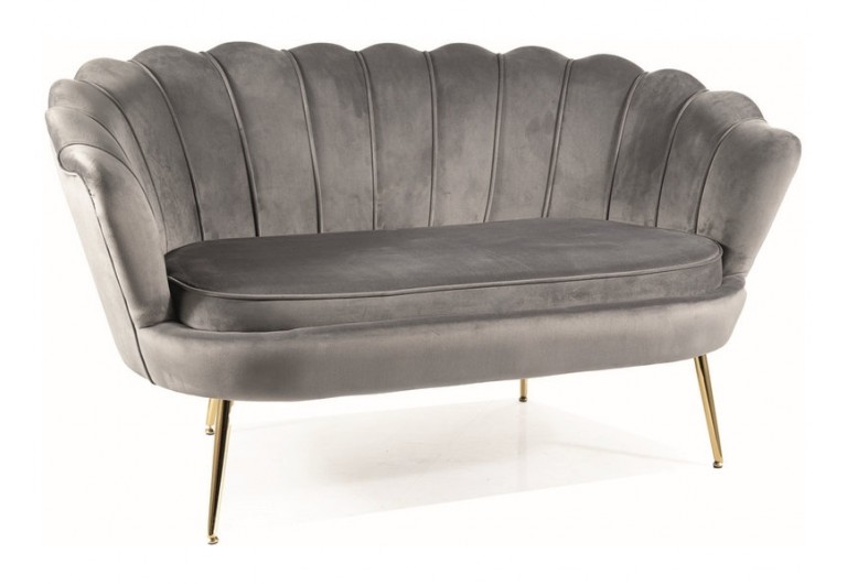 Sofa 2os Camellia 2 Velvet Szara