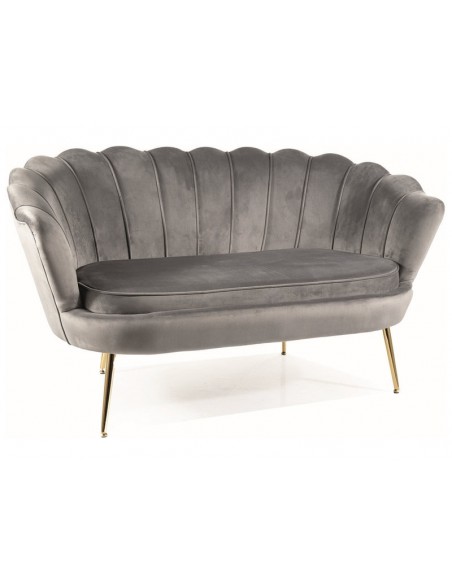 Sofa 2os Camellia 2 Velvet Szara