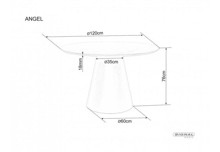 Stół okrągły 120 Angel Dąb