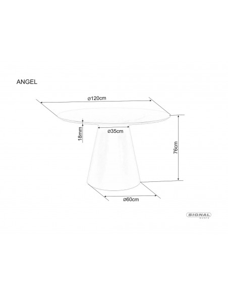 Stół okrągły 120 Angel Dąb