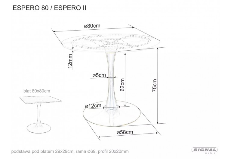 Stół czarny Espero II