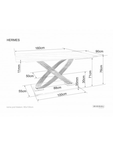 Stół 160 Hermes Złoty