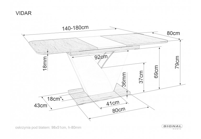 Stół rozkładany Vidar