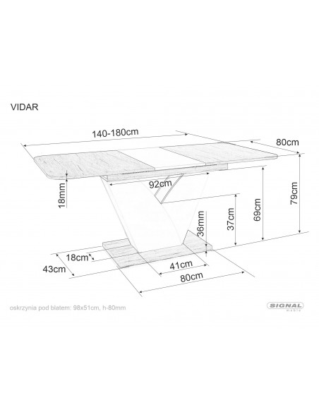 Stół rozkładany Vidar