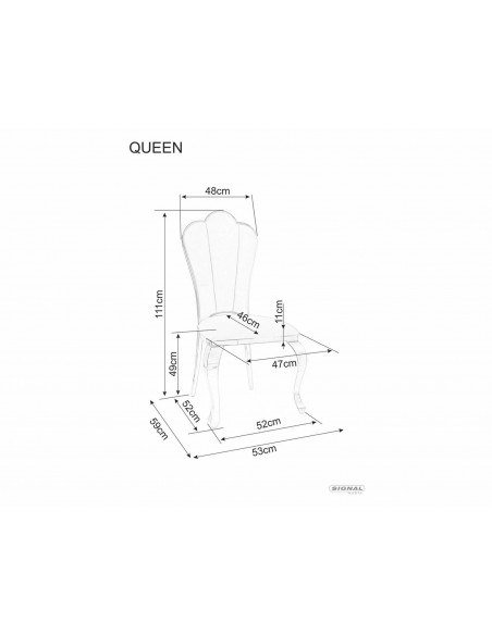 Krzesło Queen Velvet Beżowo Złote