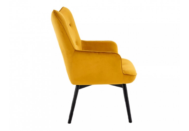 Fotel tapicerowany Carmen Velvet Curry