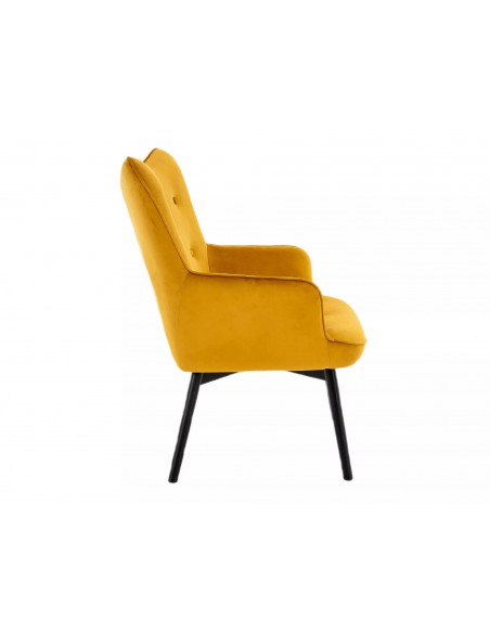 Fotel tapicerowany Carmen Velvet Curry