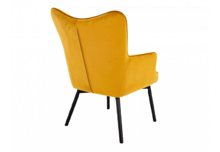 Fotel tapicerowany Carmen Velvet Curry