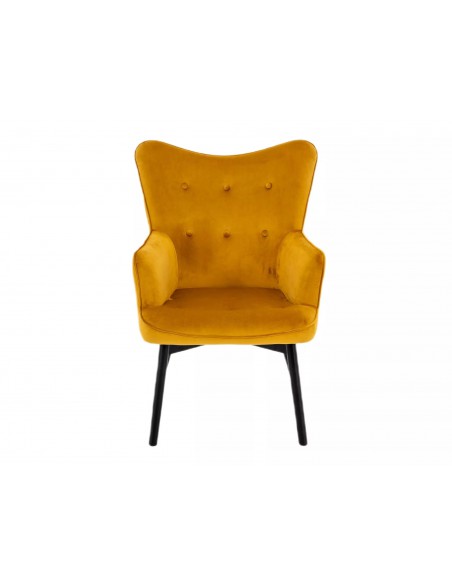 Fotel tapicerowany Carmen Velvet Curry