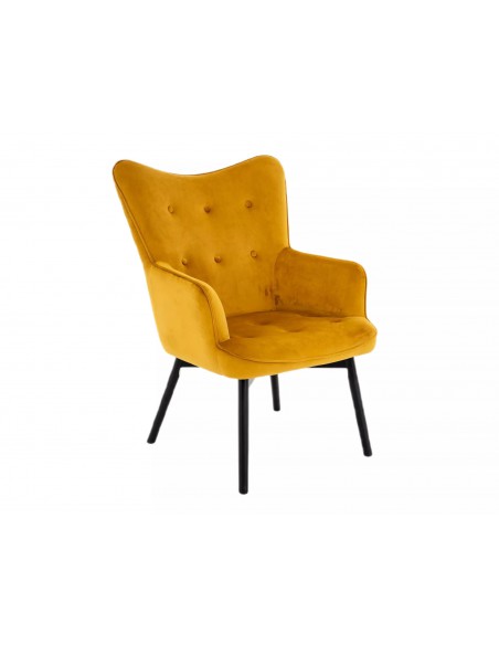 Fotel tapicerowany Carmen Velvet Curry