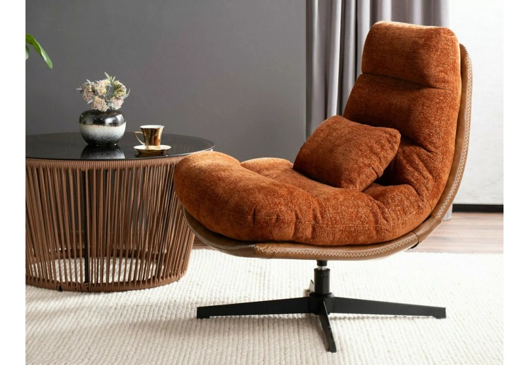 Fotel tapicerowany Felicia Raven Cynamonowy