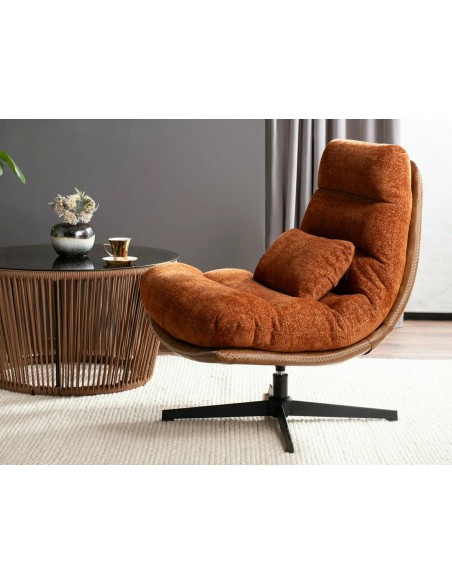 Fotel tapicerowany Felicia Raven Cynamonowy