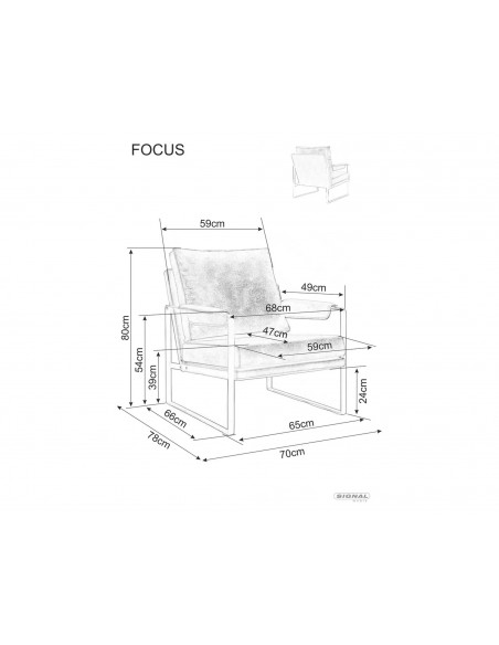 Fotel tapicerowany Focus Brego Beżowy