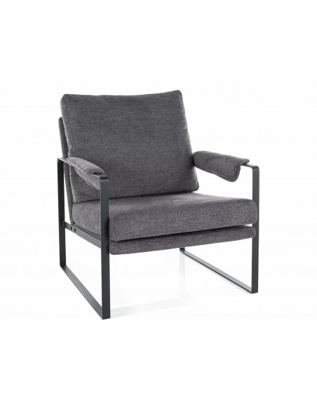 Fotel tapicerowany Focus Brego Ciemny Szary