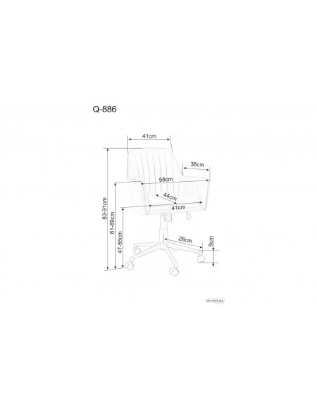 Fotel obrotowy Q-886 Velvet